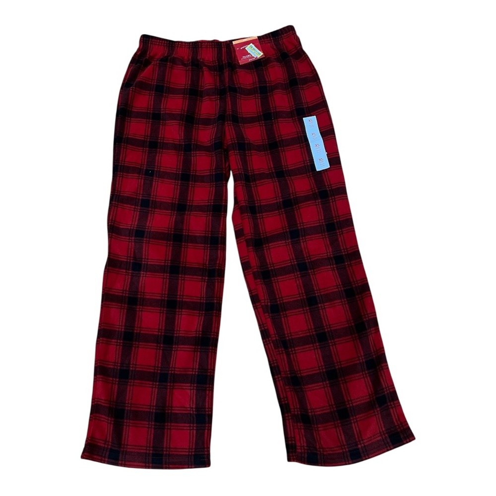 NWT Wondershop Boys Red and Black Plaid Kids Pajama Pants- Size XL